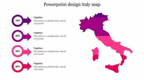 Powerpoint design italy map